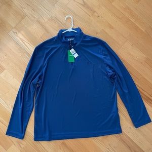 Izod men’s golf long sleeve quarter zip. NEVER WORN.